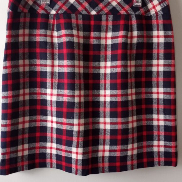 'Talbots' Lined Wool blend Plaid Skirt with pockets Size 16 EUC - Picture 7 of 8